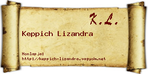 Keppich Lizandra névjegykártya